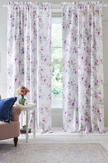 Shabby Chic by Rachel Ashwell® Royal Bouquet Pink Slot Header Lined Curtains (D70677) | €61 - €136