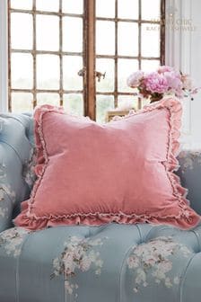 Shabby Chic by Rachel Ashwell® Pink Velvet Ruffle Square Jewel Cushion (D70737) | €47