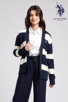 Blau - U.s. Polo Assn. Womens Stripe Cardigan (D70801) | 67 €