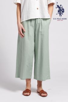 U.S. Polo Assn. Womens Green Pull On Culotte Trousers (D70848) | €35