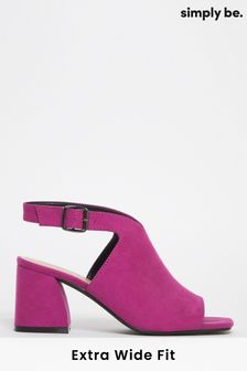 Simply Be Extra Wide Fit Pink Slingback Buckle Shoeboots (D71064) | 46 €