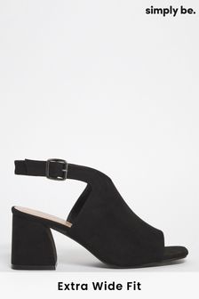 Simply Be Extra Wide Fit Black Slingback Buckle Shoeboots (D71067) | €21.50