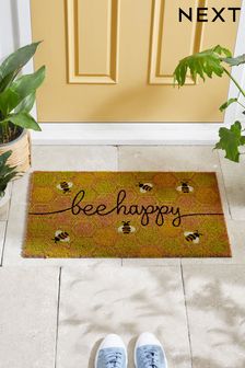 Yellow Bee Happy Doormat (D71315) | kr230