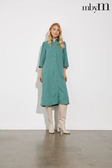 Зеленое платье-рубашка миди Mbym (D71324) | €55
