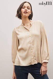 Рубашка с пышными рукавами и мяловым воротником Mbym (D71351) | €42