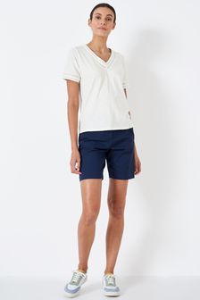 Crew Clothing Company White Cotton Jersey Top (D71460) | €21.50