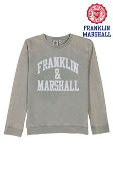 Franklin & Marshall Grey Vintage Arch Crew Sweat Top (D71711) | ₪ 140 - ₪ 168