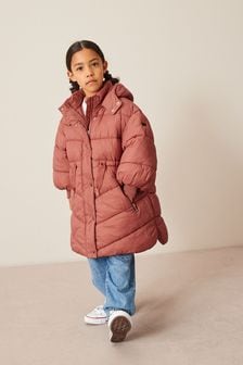 Clay Shower Resistant Poncho Padded Coat (3-16yrs) (D71752) | €37 - €46
