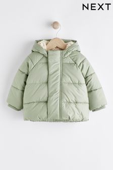  (D71806) | NT$890 - NT$980 灰綠色 - 嬰兒連帽羽絨外套 (0個月至2歲)