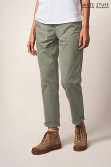 Zielone spodnie chino White Stuff Twister (D72044) | 172 zł