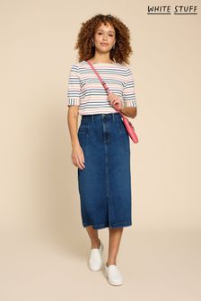 White Stuff Blue Penny Denim Midi Skirt (D72051) | 376 SAR