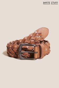 White Stuff Weave Leather Brown Belt (D72052) | ₪ 166