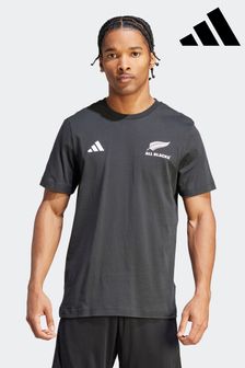 adidas Grey Performance All Blacks Rugby Cotton T-Shirt (D72123) | €50