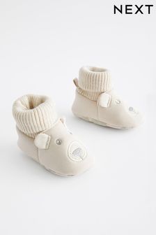 Neutral Bear Sensory Sock Top Baby Shoes (0-2mths) (D72232) | AED44 - AED48