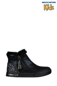 Skechers Black Girls Shoutouts Cozy Shimmers Boots (D72238) | AED344