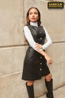 Barbour® International Morini Faux Leather Black Dress (D72352) | €54