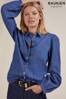 Niebieska koszula Baukjen Helen z bawełny organicznej (D72397) | 375 zł