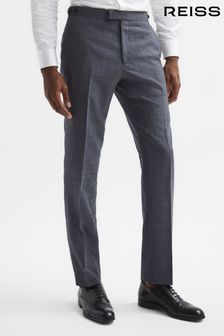 Reiss Navy Leadenhall Slim Fit Dogtooth Trousers (D72421) | 242 €