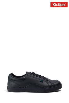 Kickers mens Black Tovni Lo Mix Leather Trainers (D72442) | €41