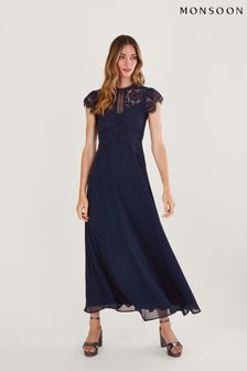 Monsoon Blue Louise Lace Maxi Dress (D72453) | ₪ 654