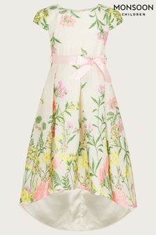 Monsoon Natural Katharine Floral Jacquard Dress (D72455) | $130 - $148