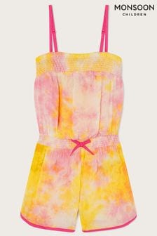 Monsoon Pink Tie Dye Playsuit (D72457) | €15 - €18