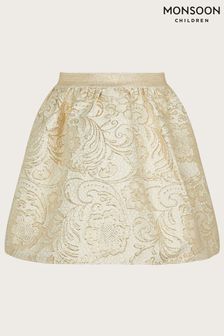 Monsoon Gold Jasmine All-Over Jacquard Skirt (D72458) | €23 - €26