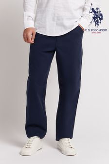 U.S. Polo Assn. Mens Blue Worker Trousers (D72541) | AED383