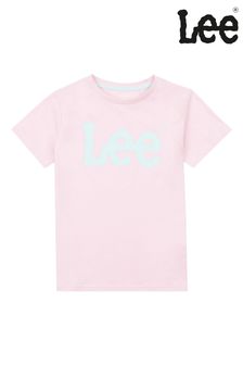 Camiseta rosa de niña con gráfico efecto tembloroso de Lee (D72739) | 25 € - 31 €