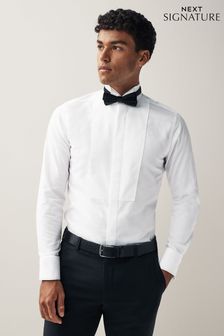 White Slim Fit Signature Super Non Iron Single Cuff Shirt (D72869) | ₪ 165