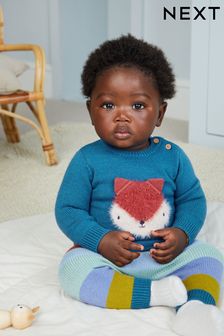 Večbarvna - 2-delni pleten komplet za dojenčke (0 mesecev–2 let) (D72914) | €18 - €20