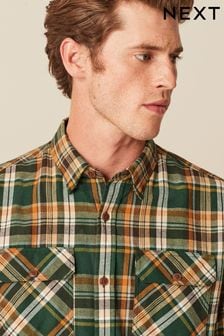 Green/Yellow Twin Pocket Check Long Sleeve Shirt (D72921) | 24 €