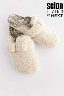Cream Dogs Teddy & Fleece Design in Mind Scion at Next Borg Buckle Mule Slippers (D72953) | 742 UAH