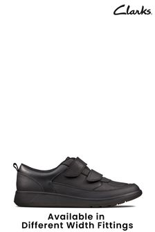 Clarks Black Multi Fit Leather Scape Flare Shoes (D73196) | kr970