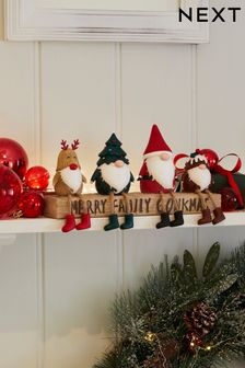 Red Resin Gonk Family Christmas Decoration (D73334) | €9