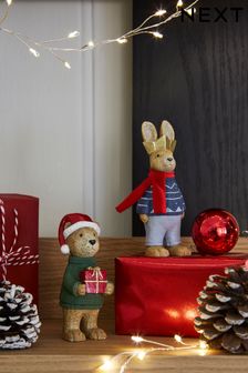 Komplet 2 smole Rosie Rabbit And Bertie Bear Božični okraski (D73357) | €9