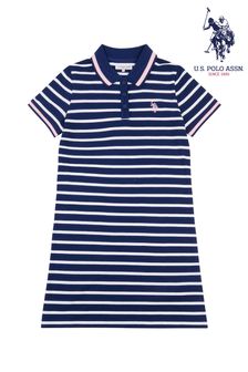 U.S. Polo Assn. Girls Blue Stripe Polo Dress (D73576) | €31 - €38