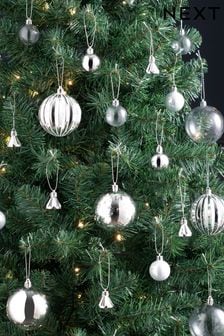 50 Pack Silver Christmas Baubles (D73692) | €11