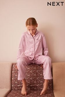 Różowy safari - Satynowa piżama na guziki (6-16 lat) (D73805) | 91 zł - 120 zł