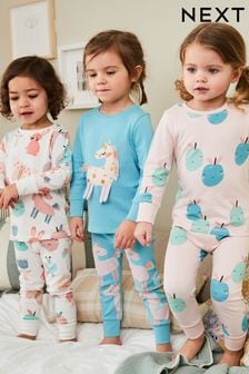 3 Pack Long Sleeve Printed Pyjamas (9mths-12yrs)