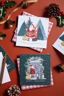 20 Pack Santa Scene Christmas Cards (D73943) | €7