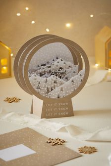 6 Pack Pop Up Snow Globe Christmas Cards (D73962) | €7