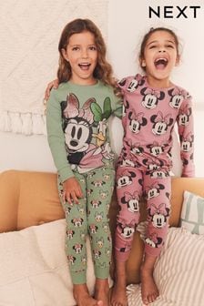 Pink/Green Minnie Mouse & Daisy Duck Pyjamas 2 Packs (9mths-10yrs) (D73970) | OMR13 - OMR16