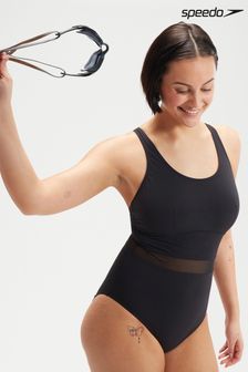 Speedo Womens Shaping Lunia Glow Black Swimsuit (D74030) | €34