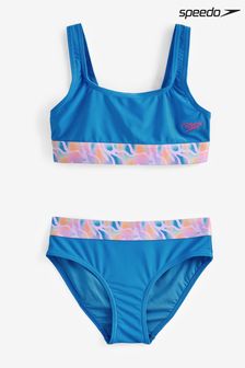 Bikini de 2 piezas azul/rosa con banda en contraste de niña de Speedo (D74062) | 37 €