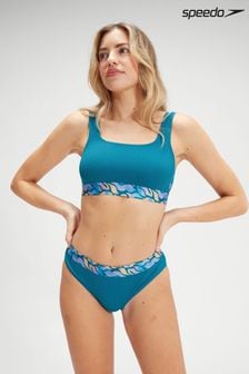 Speedo Womens Textured Deep U Back 2 Piece Bikini (D74074) | €24