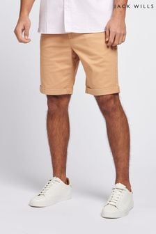 Jack Wills Cotton Twill Chino Brown Shorts (D74262) | OMR18