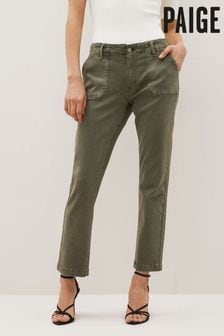 Paige Green Mayslie Straight Ankle Jeans (D74330) | CA$707