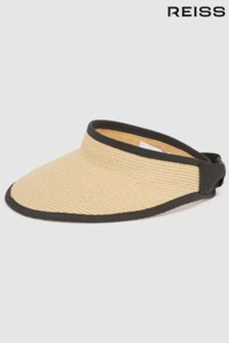 Reiss Natural Ella Paper Straw Visor (D74469) | OMR35