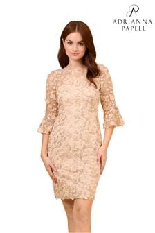 Розовое платье-облегает с вышивкой Adrianna Papell (D74510) | €225